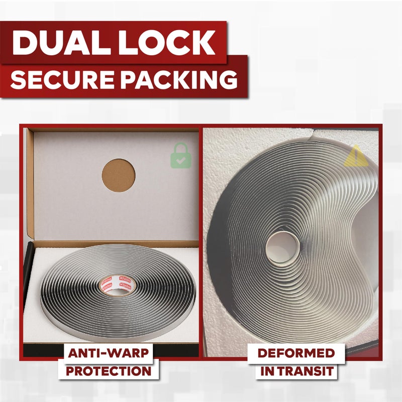 XFasten Butyl Tape RV Black, 3/4 in x 45 Ft, 1/8 in Thick EDPM Rubber Sealant Tape - Roof Patching, Boat Sealing, Leak Proof Butyl Putty Tape - Image 4